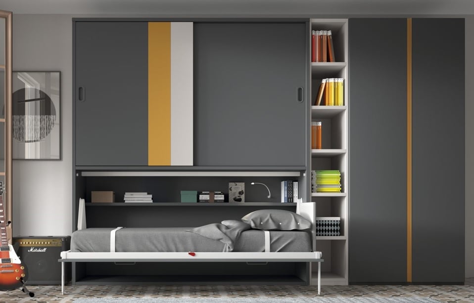 CAMA ABATIBLE CON ARMARIO FORMAS REVOLUTION - Imagen 2