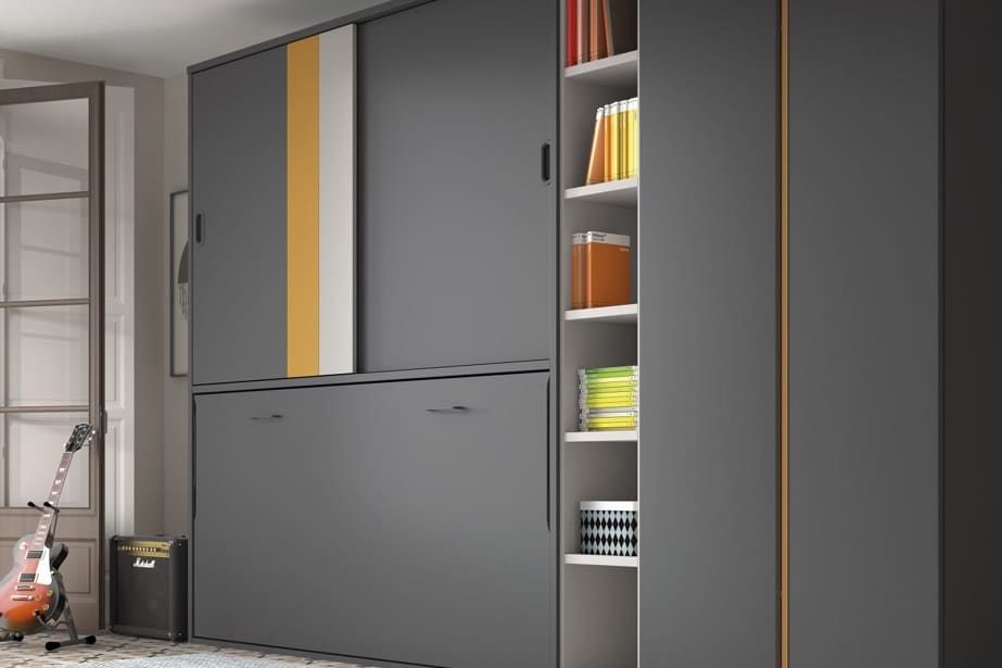 CAMA ABATIBLE CON ARMARIO FORMAS REVOLUTION