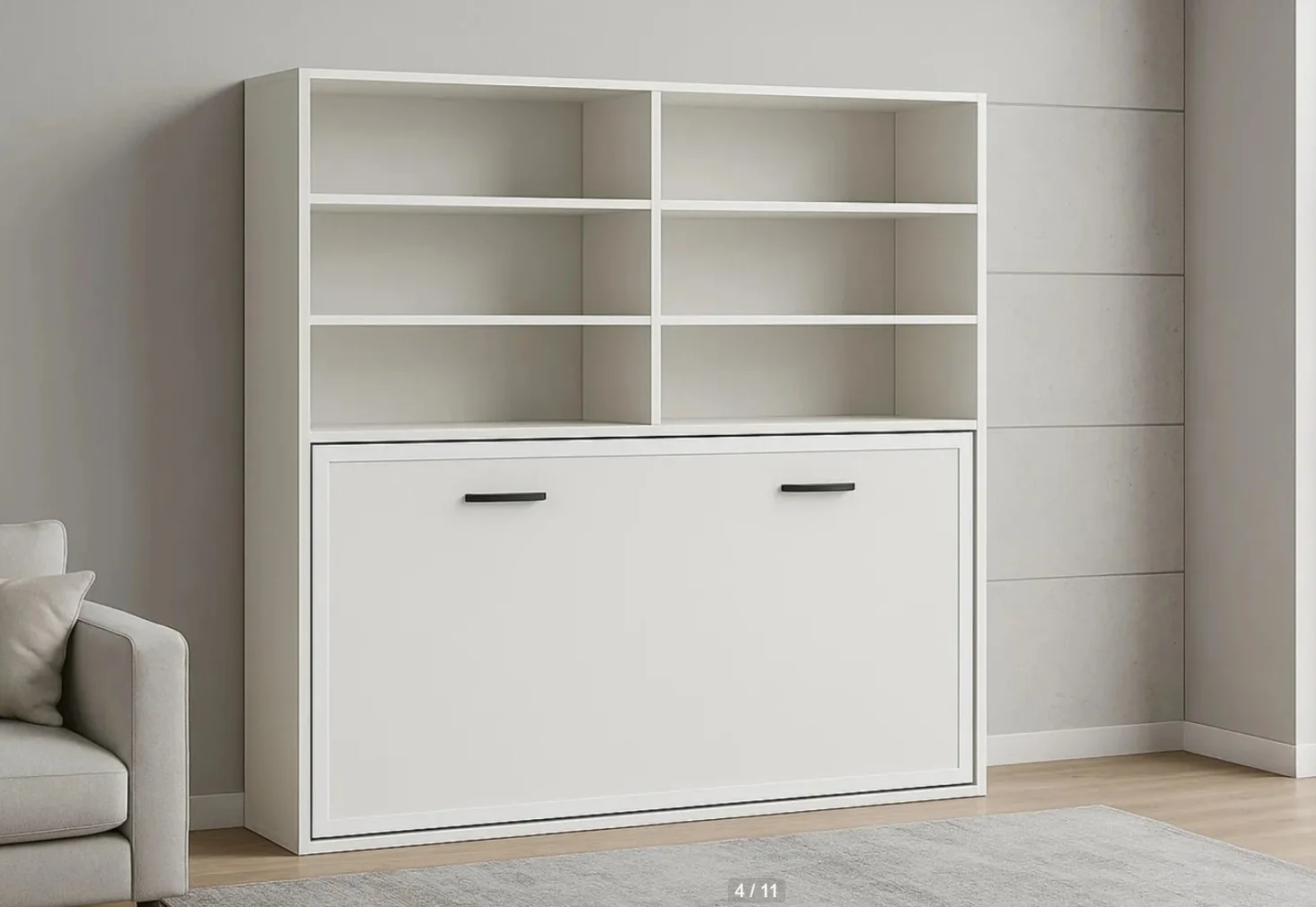 CAMA ABATIBLE 90 x 190 CON LIBRERIA NOVA