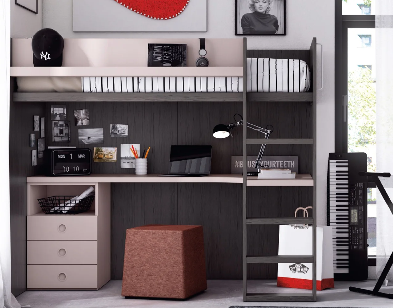 LITERA ALTA CON MESA ESTUDIO DE ELF