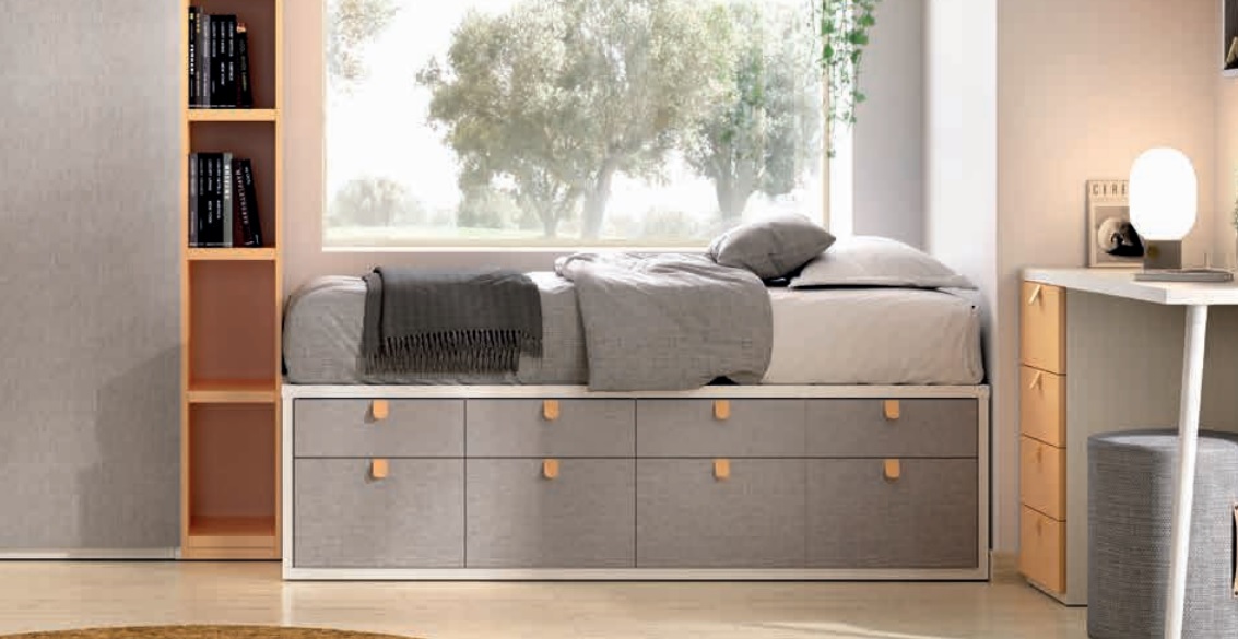 CAMA COMPACTA CON 8 CAJONES RMBA