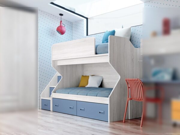 LITERA DE MADERA CON ESCALERA LIDER 28