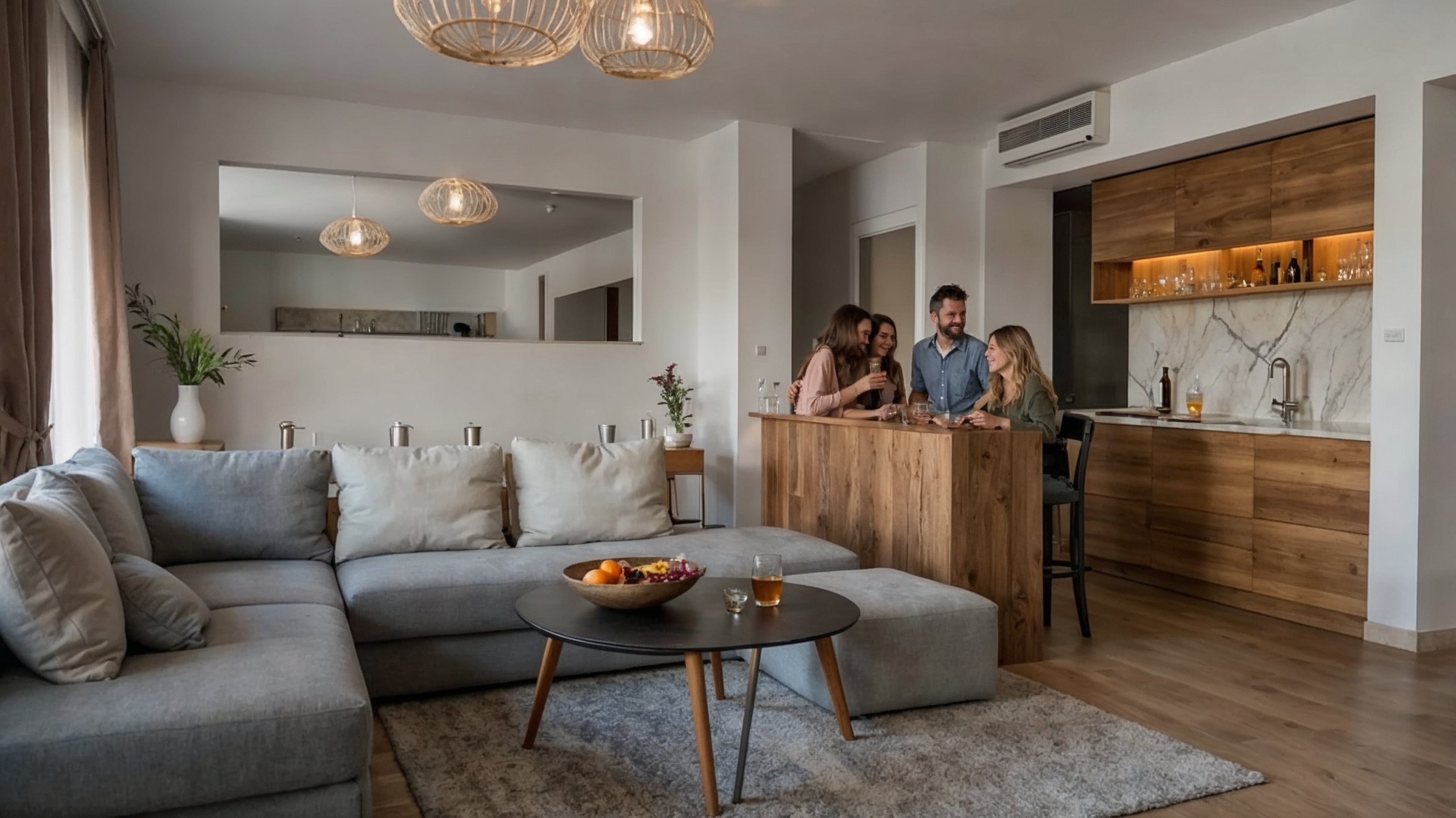 hogar pequeño, invitados,